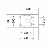 DURAVIT P3 COMFORTS TAPA INODORO